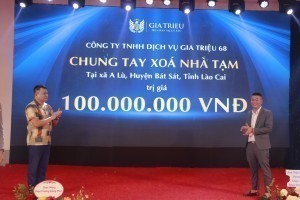 Công ty Gia Triệu chung tay xóa nhà tạm, nhà dột nát tại xã A Lù, huyện Bát Xát, Lào Cai