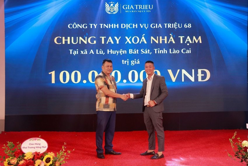 Công ty Gia Triệu chung tay xóa nhà tạm, nhà dột nát tại xã A Lù, huyện Bát Xát, Lào Cai