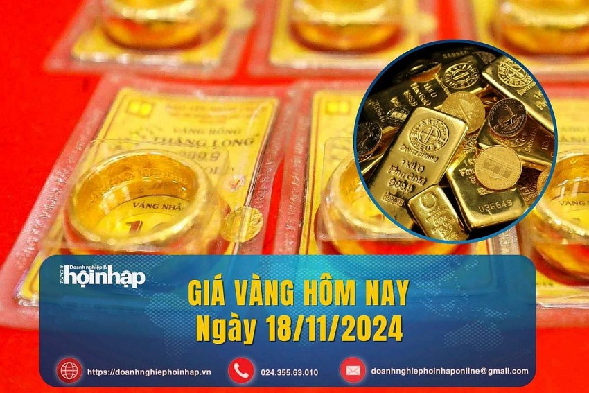 Giá vàng hôm nay 18/11: Vàng miếng SJC tăng vọt, vàng nhẫn bán ra ở mức 83 triệu