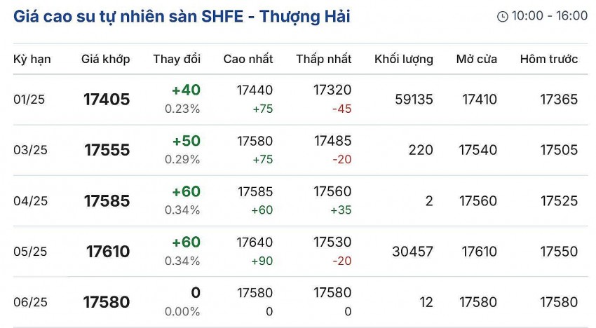 Giá cao su hôm nay 19/11/2024: