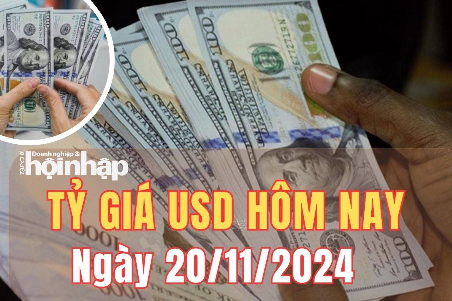 Tỷ giá USD hôm nay 20/11/2024: Đồng USD trong nước và thế giới tăng - giảm trái chiều