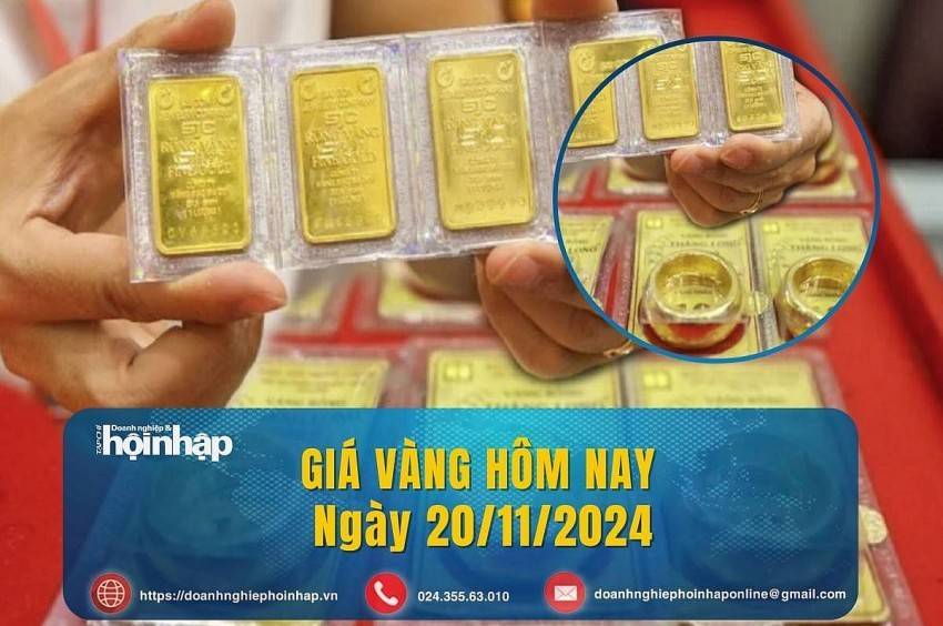 Giá vàng hôm nay 20/11: Vàng tiếp đà tăng mạnh, vàng nhẫn 9999 vượt mức 84 triệu đồng