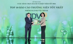 BIDV nhận giải thưởng “Top 10 Báo cáo thường niên tốt nhất - Nhóm ngành tài chính”