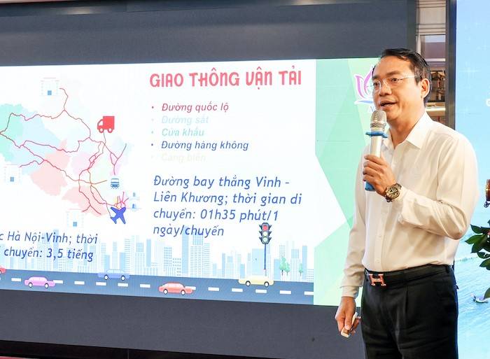 Sở Du lịch Nghệ An giới thiệu về tiềm năng phát triển du lịch của tỉnh tại hội nghị