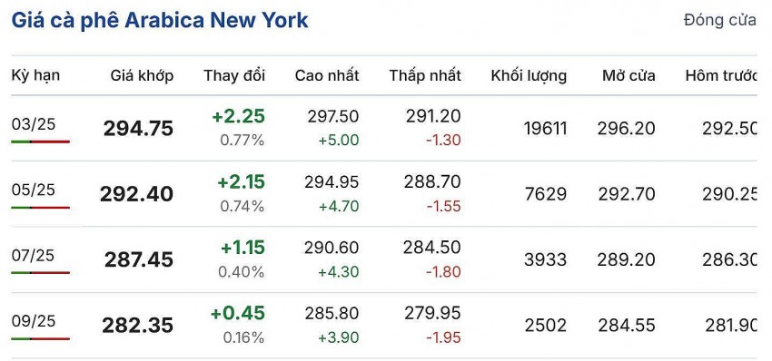 Giá cà phê hôm nay 22/11/2024: