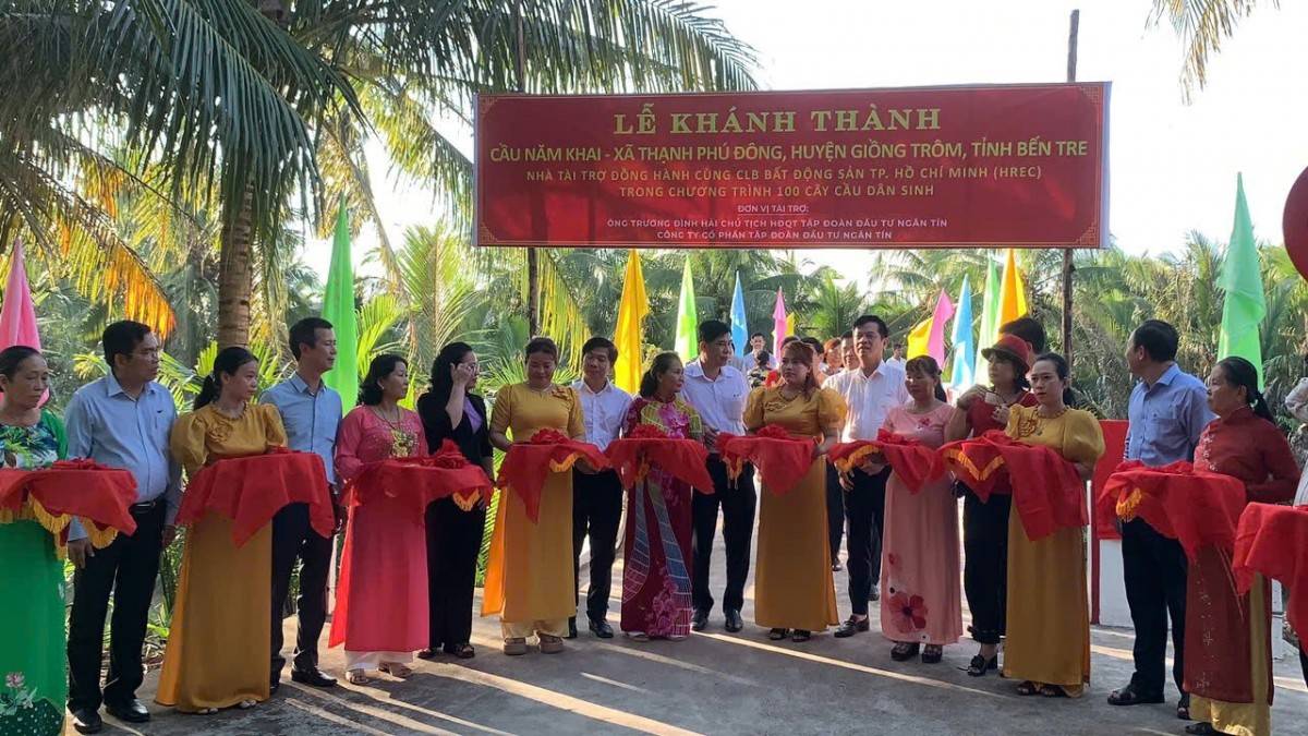HREC: Khánh thành 2 cầu dân sinh ở Vĩnh Long và Bến Tre trị giá trên 02 tỷ đồng