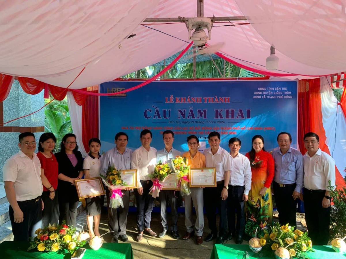 HREC: Khánh thành 2 cầu dân sinh ở Vĩnh Long và Bến Tre trị giá trên 02 tỷ đồng