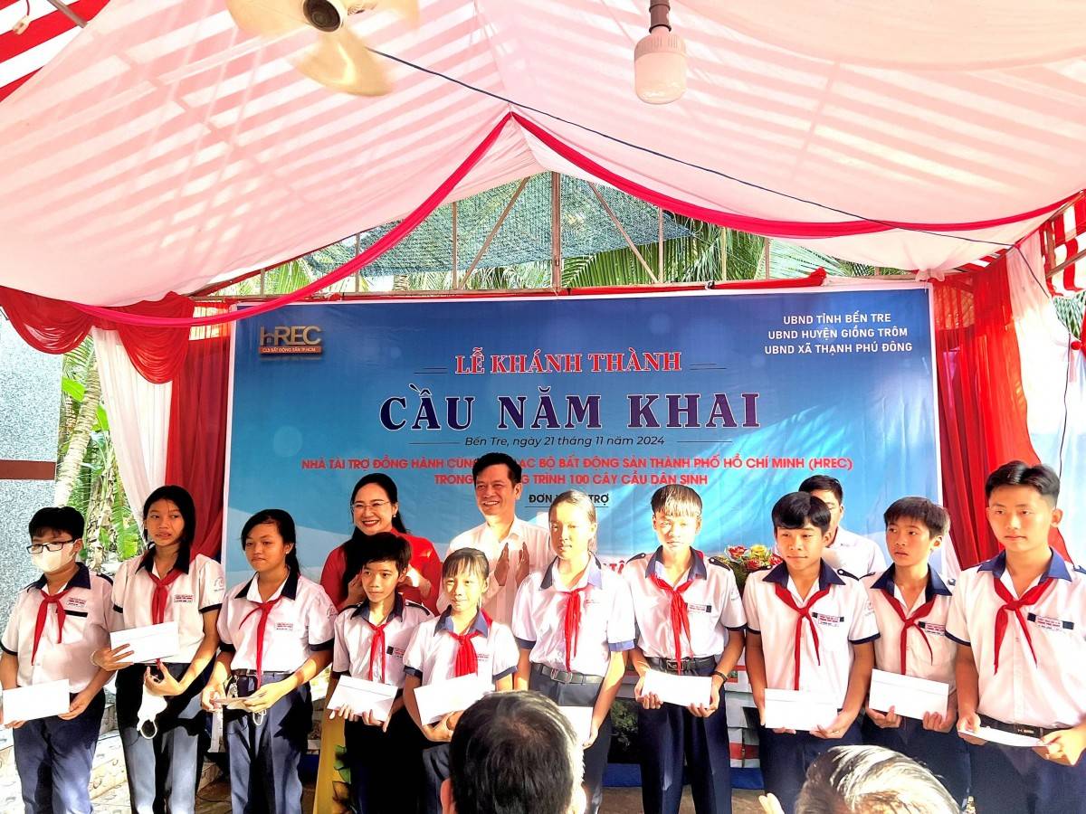 HREC: Khánh thành 2 cầu dân sinh ở Vĩnh Long và Bến Tre trị giá trên 02 tỷ đồng