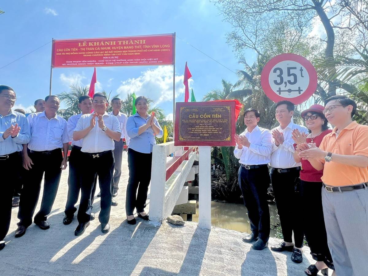 HREC: Khánh thành 2 cầu dân sinh ở Vĩnh Long và Bến Tre trị giá trên 02 tỷ đồng