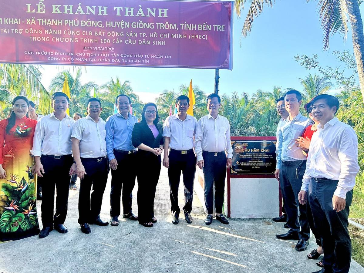 HREC: Khánh thành 2 cầu dân sinh ở Vĩnh Long và Bến Tre trị giá trên 02 tỷ đồng