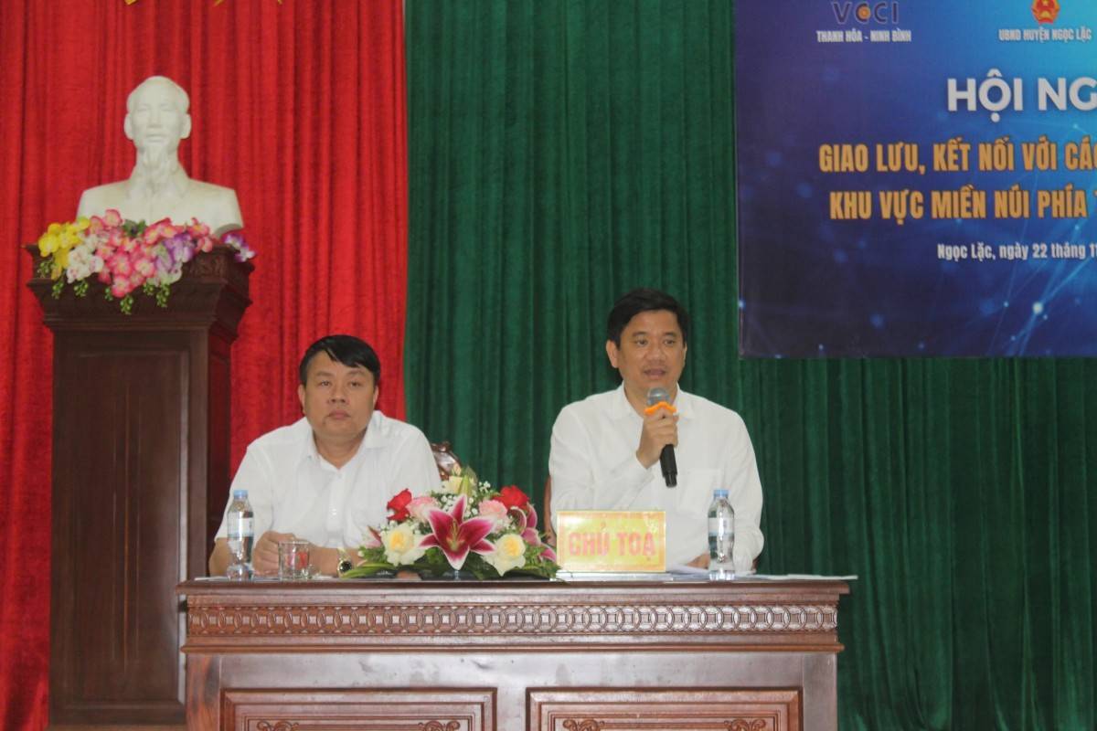 Ông Đỗ Đình Hiệu, Giám đốc VCCI Thanh Hoá - Ninh Bình phát biểu