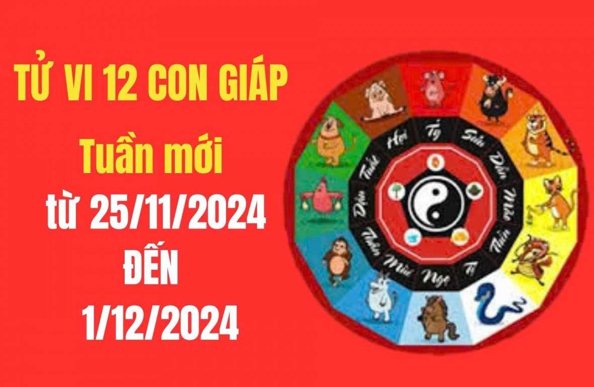 Tử vi tuần mới 12 con giáp từ 25/11 – 1/12/2024: Con giáp nào đón tài lộc, may mắn; Con giáp nào gặp hung tinh?