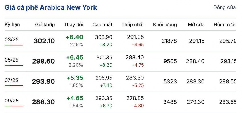Giá cà phê hôm nay 24/11/2024:
