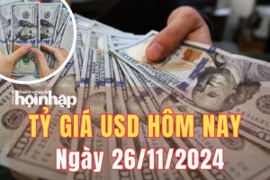 Tỷ giá USD hôm nay 26/11/2024: Chỉ số USD Index giảm 0,66%, xuống mức 106,89 điểm