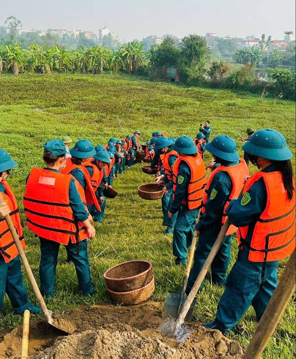 Diễn tập thực hành xử lý một số tình huống trong công tác phòng chống thiên tai tại xã Thạch Đà