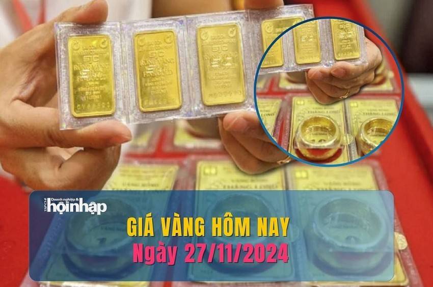 Giá vàng hôm nay 27/11: Vàng trong nước tiếp đà giảm, vàng miếng SJC giảm gần 2 triệu đồng/lượng