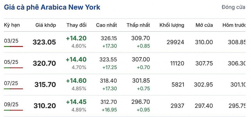 Giá cà phê hôm nay 28/11/2024: