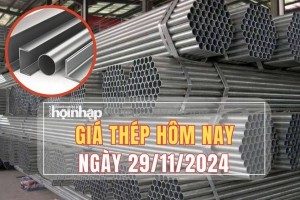 Giá thép hôm nay 29/11/2024: Thép trong nước ổn định, thép trên sàn giao dịch tăng nhẹ gần 0,1%