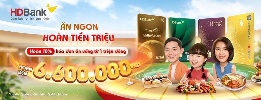 Thẻ tín dụng HDBank - Ưu đãi đa tầng, hưởng trọn niềm vui cuối năm