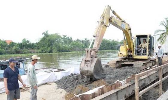 Tiền Giang: Gói thầu xây dựng cầu, cống trên đường tỉnh 861, 863 thi công vượt tiến độ