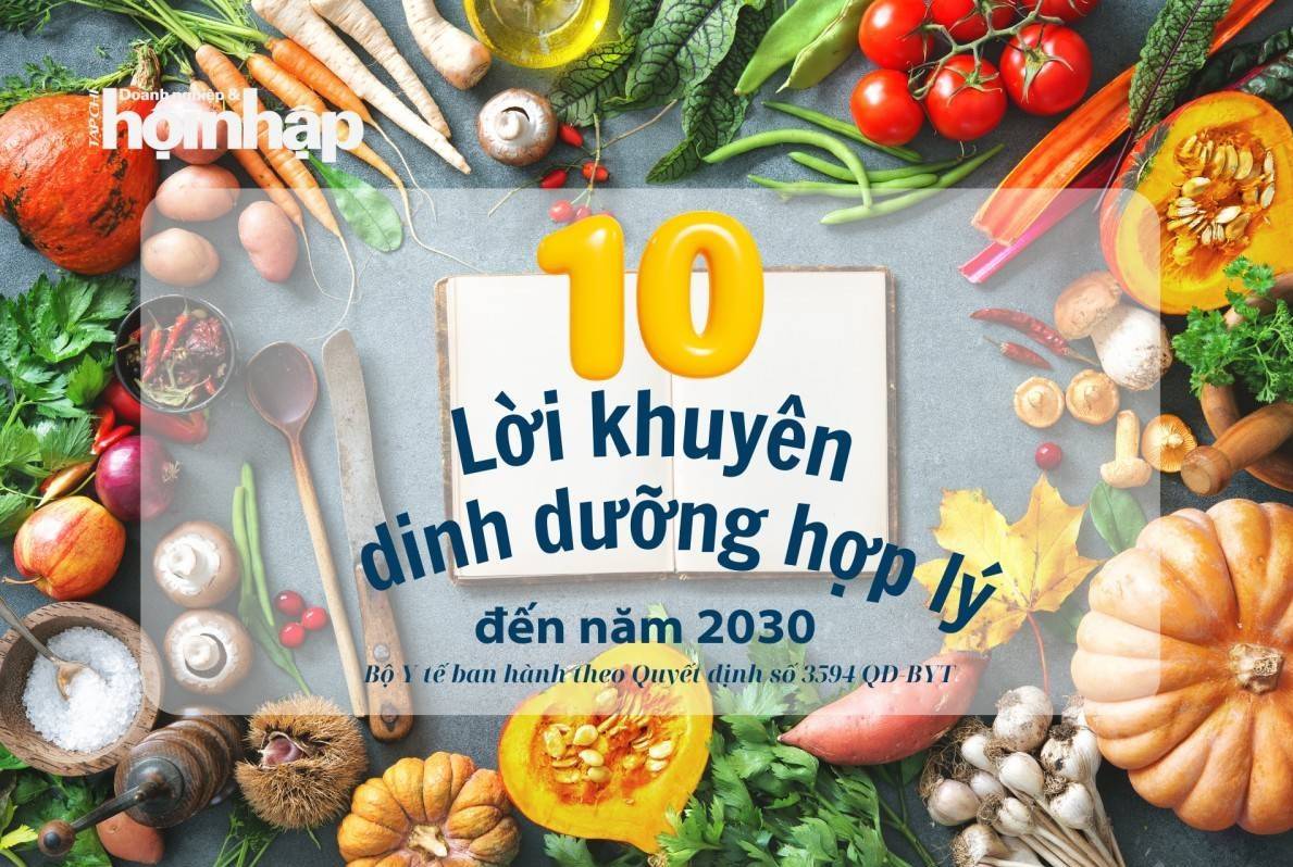 Infographic: 10 lời khuyên dinh dưỡng hợp lý nhất của Bộ Y tế