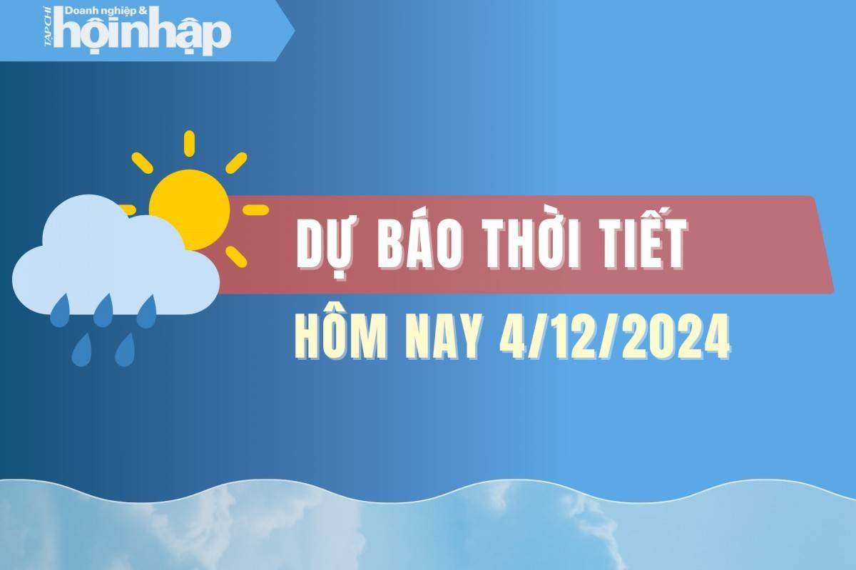 Thời tiết hôm nay 4/12: Nam Bộ cảnh báo mưa dông trái mùa, Bắc Bộ nhiệt độ tăng nhẹ