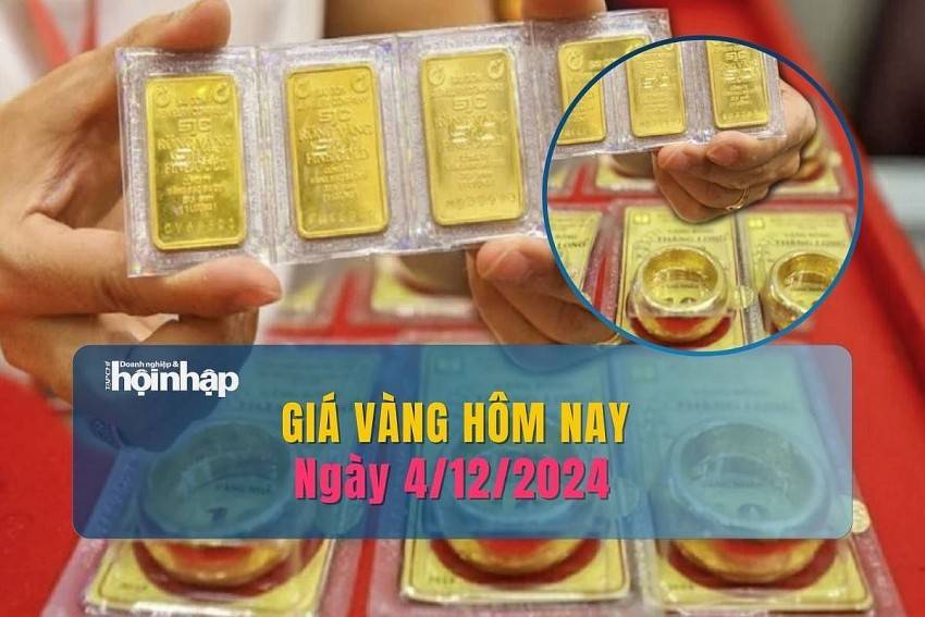 Giá vàng hôm nay 4/12: Vàng nhẫn tròn trơn tăng thêm 200.000 đồng/lượng