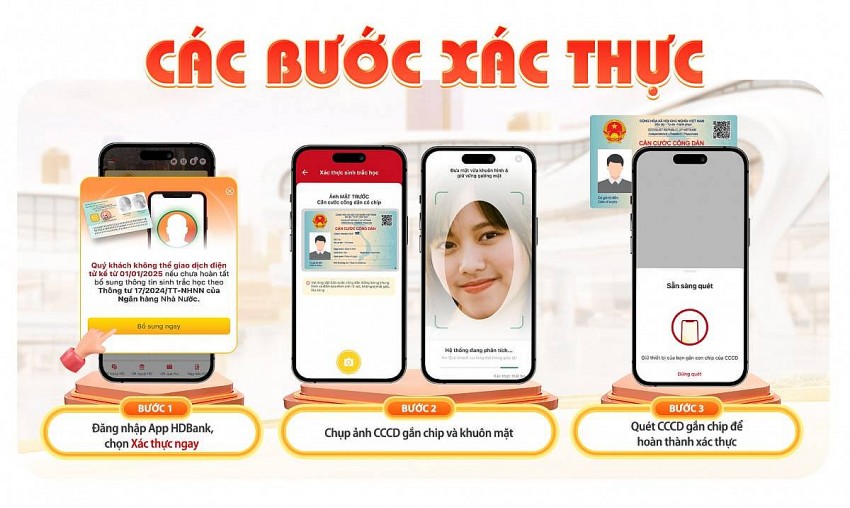 HDBank khuyến nghị khách hàng nhanh chóng bổ sung sinh trắc học, tránh gián đoạn giao dịch