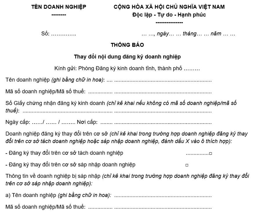 Thừa Thiên Huế thông báo cập nhật thông tin giấy chứng nhận đăng ký doanh nghiệp