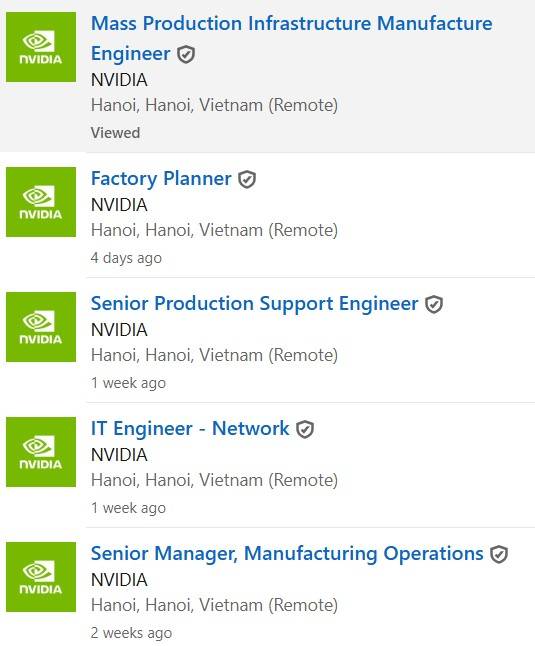   Nvidia đăng tuyển nhiều vị trí tại Việt Nam. 