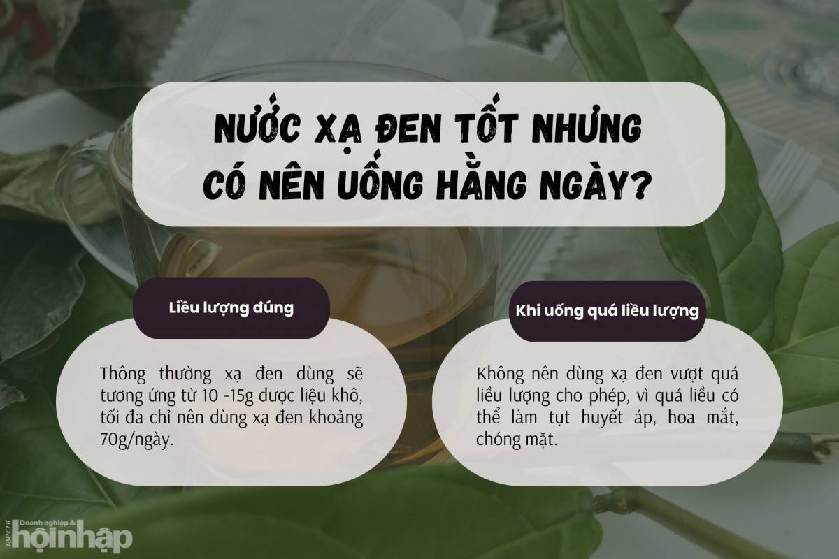 Nước xạ đen tốt nhưng có nên uống hằng ngày?