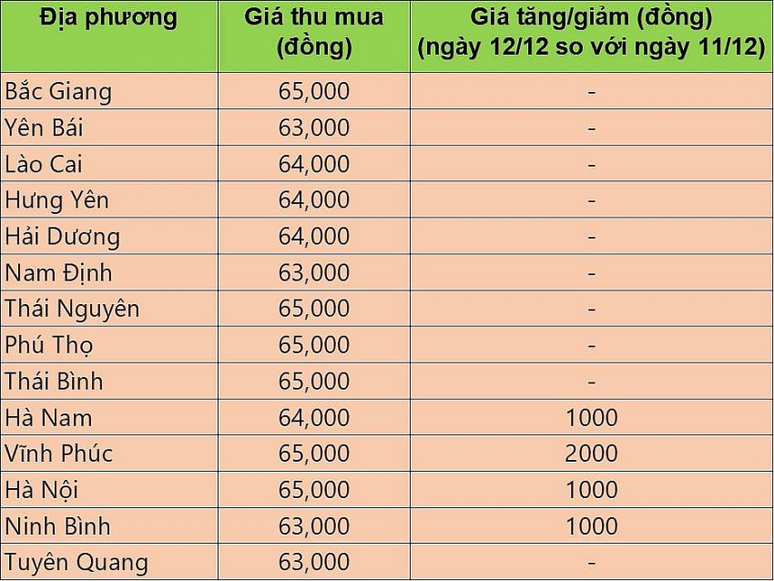 Giá heo hơi hôm nay 12/12/2024: