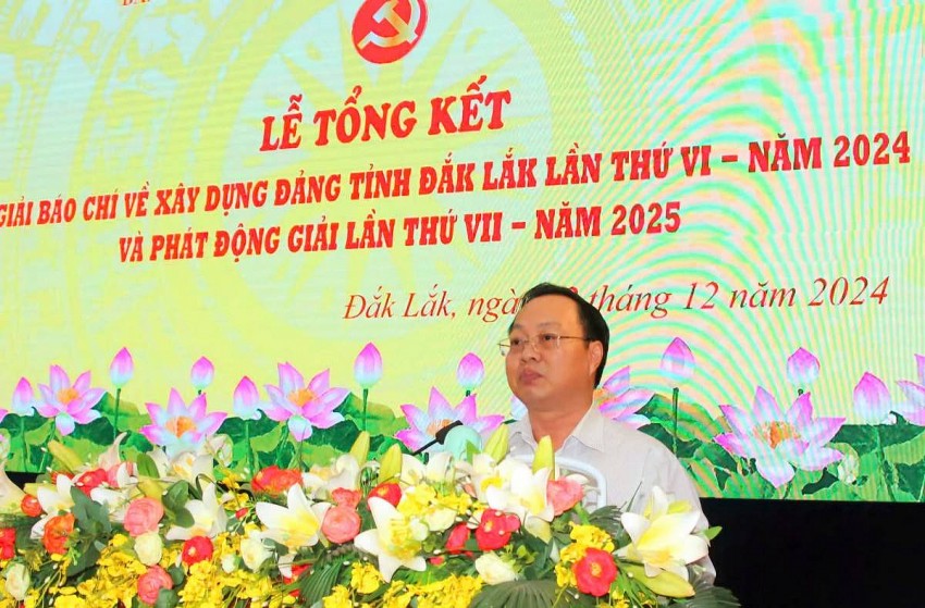 Trao giải báo chí xây dựng Đảng tỉnh Đắk Lắk lần thứ 6 - năm 2024