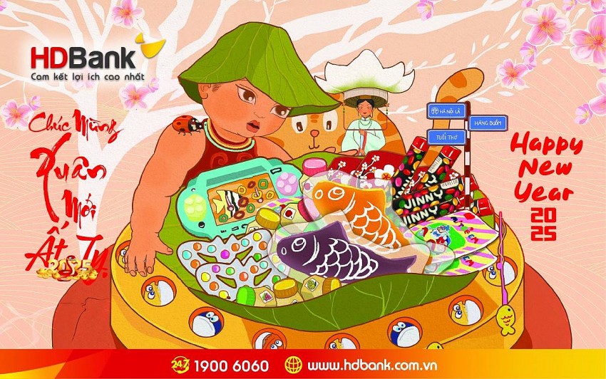 Bộ lịch HDBank 2025: 35 năm mùa xuân hành động, Tết Xanh vững bền