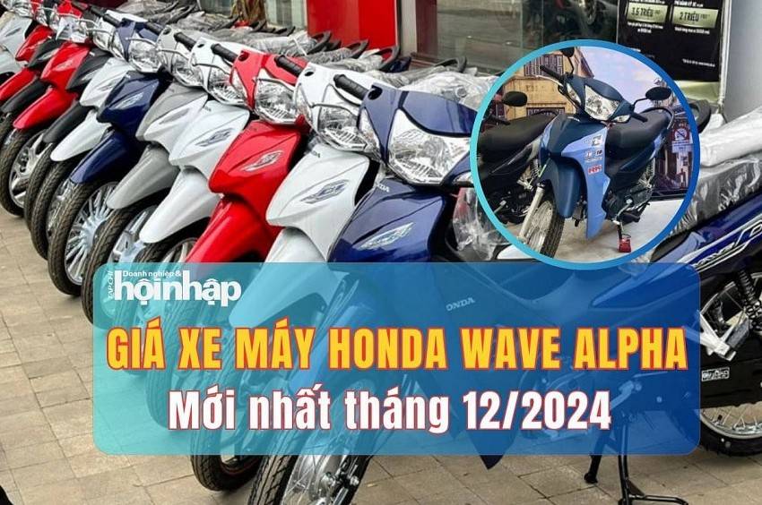 Giá xe máy Honda Wave Alpha mới nhất tháng 12/2024, giá xe Wave Alpha bản tiêu chuẩn từ 17 triệu đồng