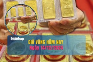 Giá vàng hôm nay 14/12: Vàng nhẫn tròn trơn giảm mạnh