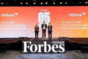 HDBank lần thứ 6 liên tiếp vào Top 25 thương hiệu niêm yết dẫn đầu theo đánh giá của Forbes