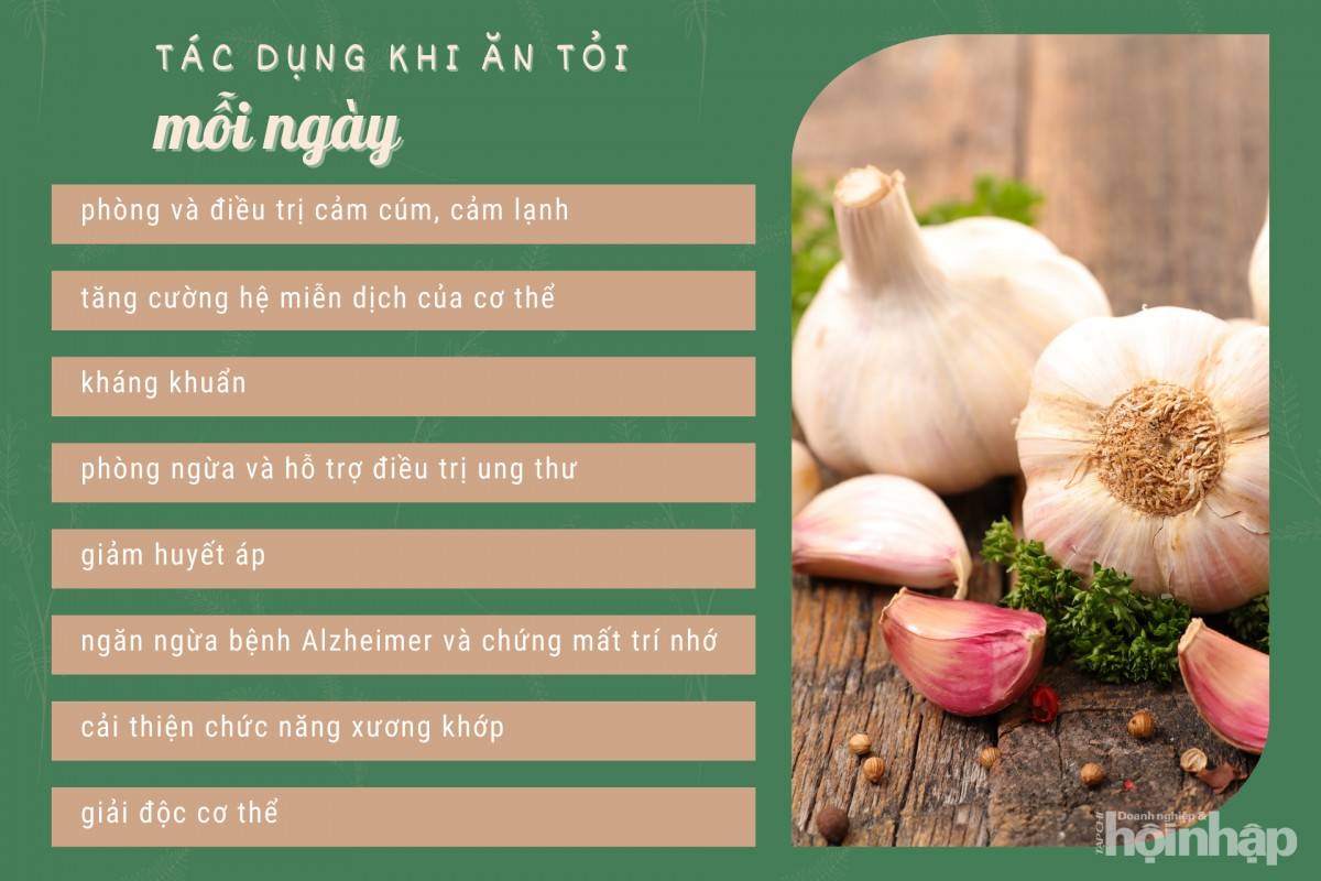 Mỗi ngày ăn 1 tép tỏi có tác dụng gì?