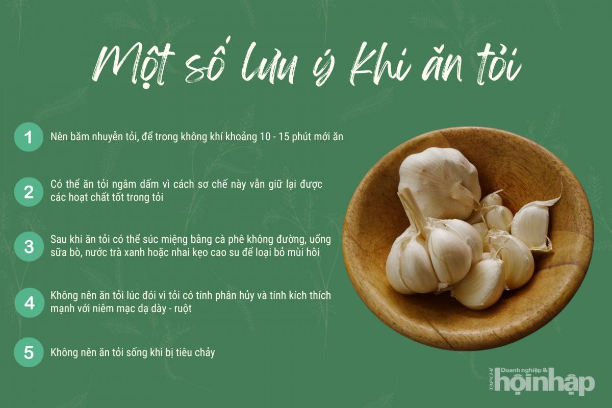 Một số lưu ý khi ăn tỏi