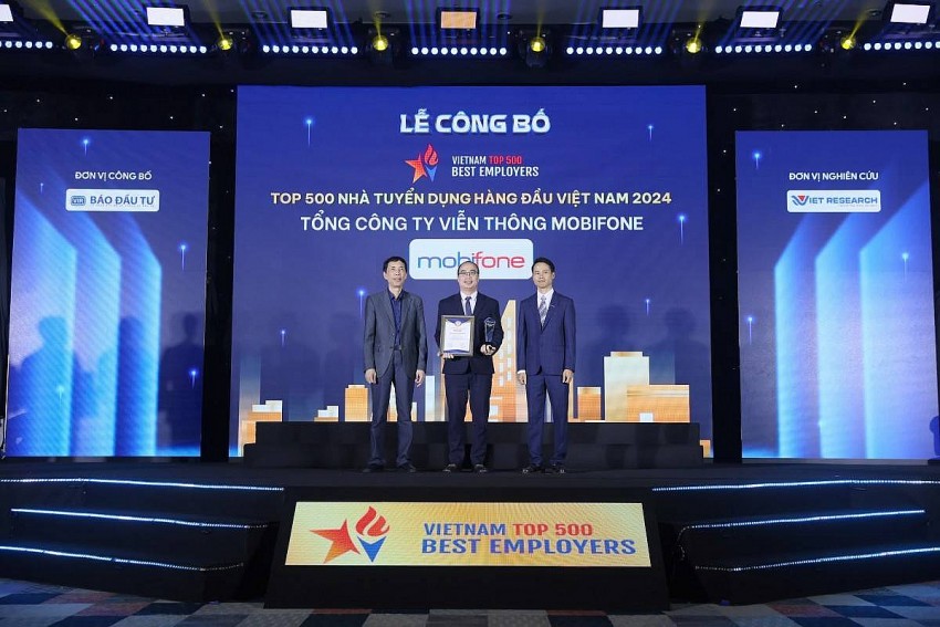MobiFone được vinh danh tại Lễ công bố Top 10 nơi làm việc tốt nhất Việt Nam 2024