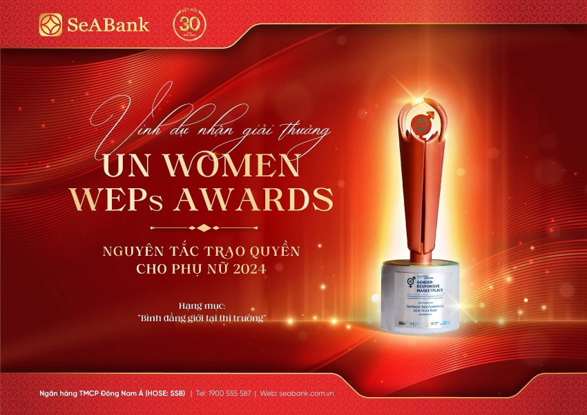 Danh hiệu cao quý UN WEPs Award 2024 SeABank vinh dự nhận giải thưởng UN WEPs Award 2024 hạng mục “Bình đẳng giới tại thị trường”
