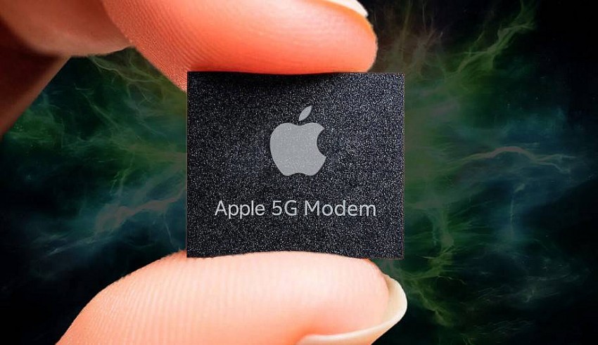 Minh họa về mẫu chip modem 5G của Apple. Ảnh: Blog do iPhone   Minh họa về mẫu chip modem 5G của Apple. Ảnh: Blog do iPhone