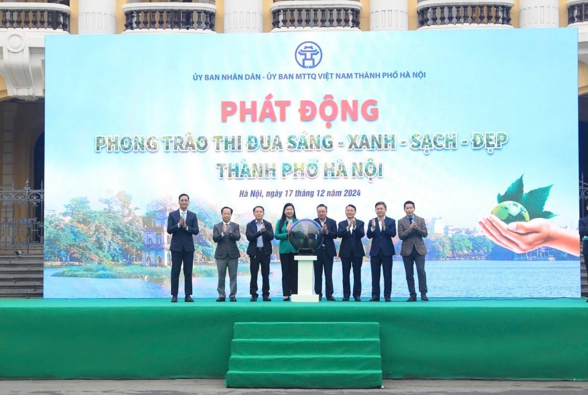 Hà Nội phát động phong trào thi đua “Sáng – Xanh - Sạch – Đẹp” trên địa bàn toàn Thủ đô