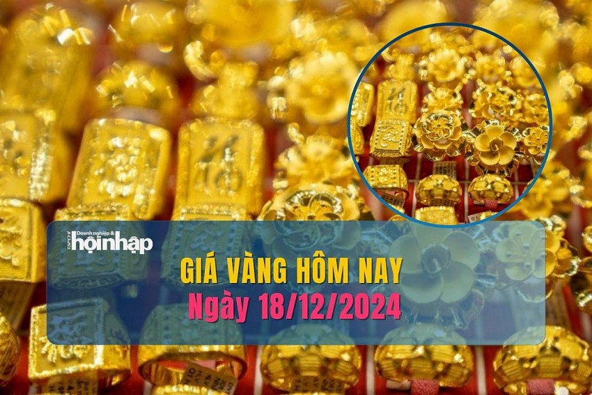 Giá vàng hôm nay 18/12: Vàng nhẫn tròn trơn bán ra từ 83 triệu đồng/lượng