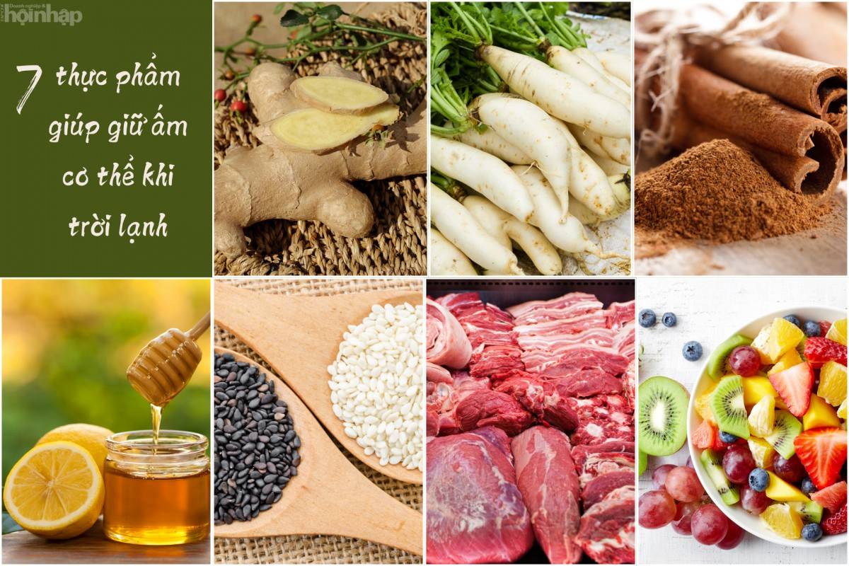 7 thực phẩm giúp giữ ấm cơ thể khi trời lạnh