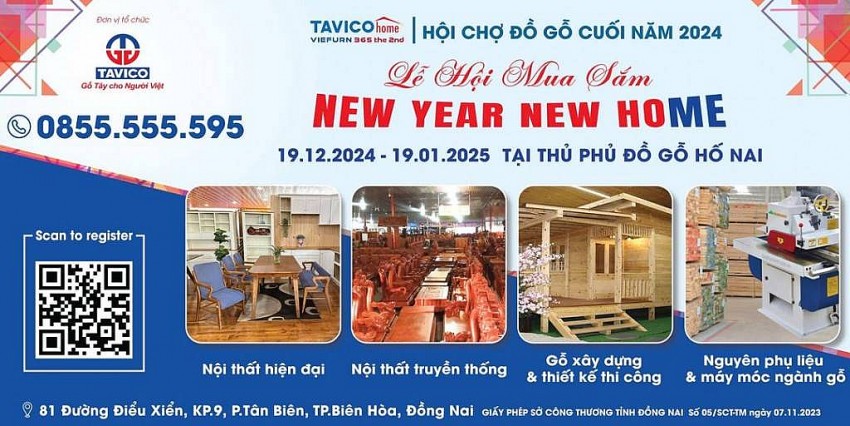 Khai mạc Hội chợ đồ gỗ cuối năm 2024 tại Đồng Nai