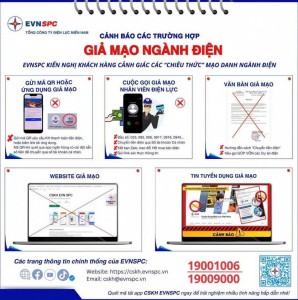 EVNSPC: Cảnh giác với các chiêu thức mạo danh ngành điện