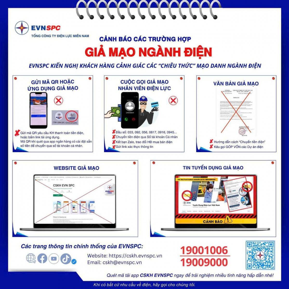 EVNSPC: Cảnh giác với các chiêu thức mạo danh ngành điện
