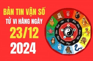 Tử vi - Vận số ngày 23/12/2024: Thìn, Tỵ, Sửu, Dậu có một ngày đầy may mắn thuận lợi, làm việc hiệu quả