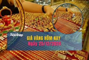 Giá vàng hôm nay 25/12: Vàng miếng SJC, vàng nhẫn tròn trơn đồng loạt giảm